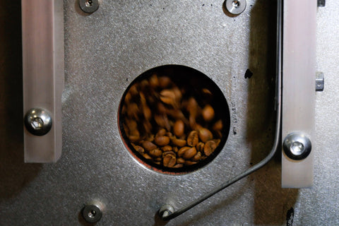 Coffee Beans in Roaster