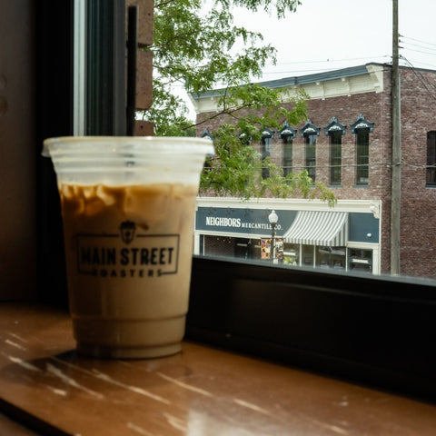 Iced Coffee in Window