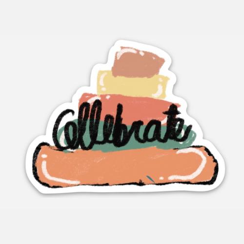 Alli's Sticker | Celebrate with Cake Sticker - Main Street Roasters