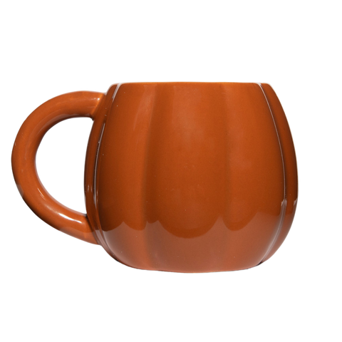 Pumpkin mug on a white background