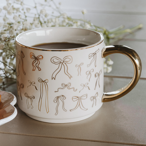 Gold Bows Coffee Mug - Main Street Roasters®