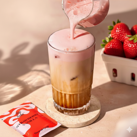 Sip Solo Strawberry Vanilla Single-Serve Flavored Syrup
