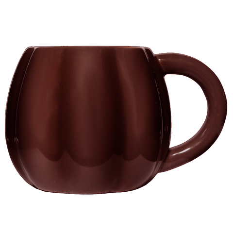 Brown mug on a white background