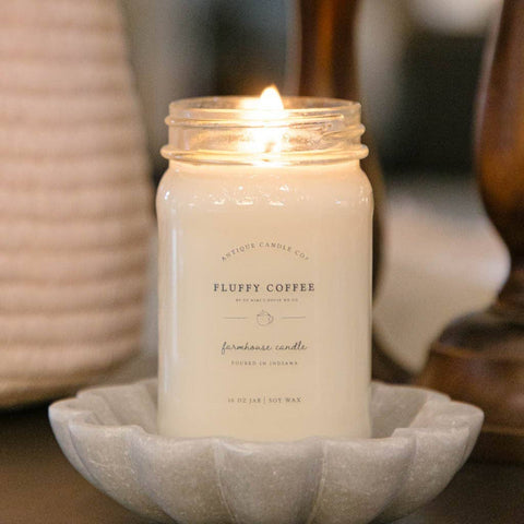 Antique Candle Co.® - Fluffy Coffee - Soy Wax Mason Jar Candle