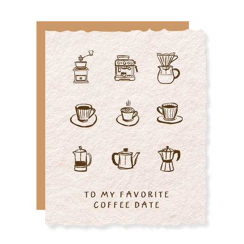 Coffee Date Love Friendship Greeting Card - Paper Baristas