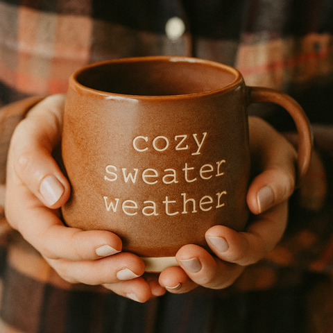 Cozy Stoneware Sweater Weather Mug - Main Street Roasters®