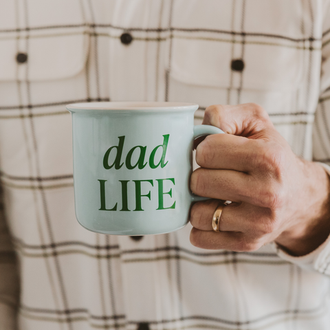 Dad Life 11 oz Campfire Coffee Mug - Blue - In Hand