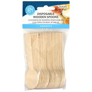 R&M International - Disposable Wood Spoon 25 Pack - Main Street Roasters