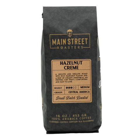 Hazelnut Creme Flavored Coffee WHS - Main Street Roasters®