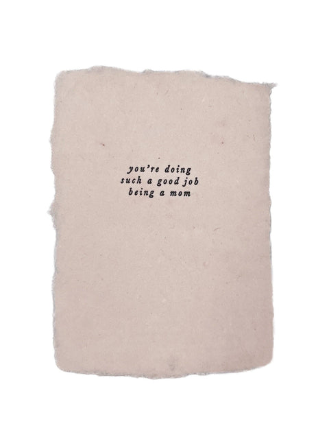 You're Doing Such a Good Job Being a Mom card - Main Street Roasters®
