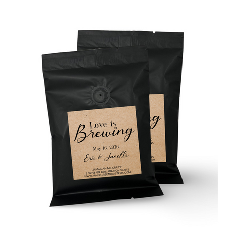 Custom Wedding Coffee Favors 2 ounce | 50 count - Main Street Roasters®