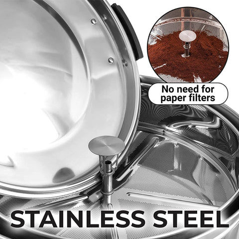 50 Cup Commercial Coffee Urn - Stainless Steel Filter | Zulay Kitchen - Main Street Roasters