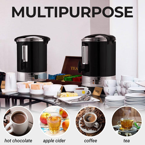 50 Cup Commercial Coffee Urn - Coffee Tea Apple Cider Hot Chocolate | Zulay Kitchen - Main Street Roasters
