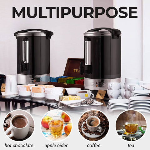 100 Cup Commercial Coffee Urn - Coffee Tea Apple Cider Hot Chocolate | Zulay Kitchen - Main Street Roasters