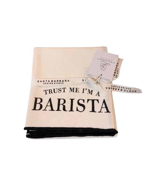 Overlock Tea Towel - "I'm a Barista"
