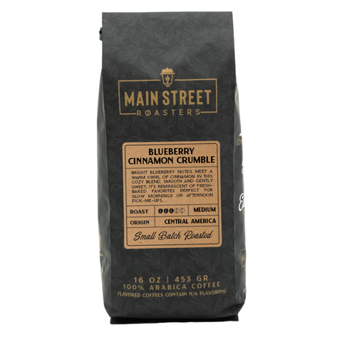 Blueberry Cinnamon Crumble Flavored Coffee WHS - Main Street Roasters®