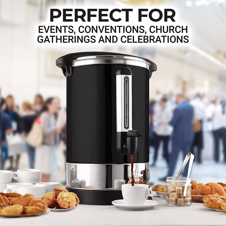 Black Zulay Kitchen | 100 Cup Commercial Coffee Urn - Main Street Roasters