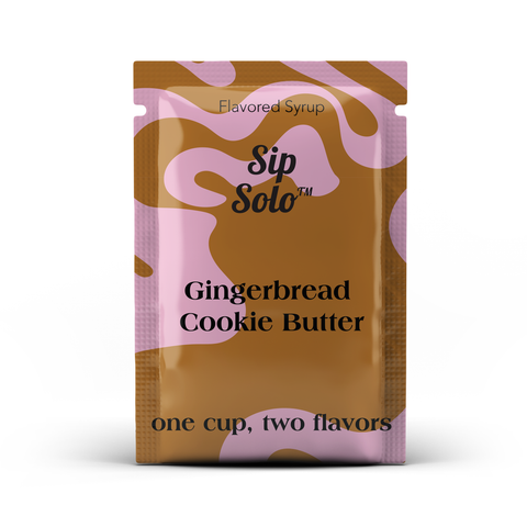 Sip Solo Gingerbread Cookie Butter Single-Serve Flavored Syrup