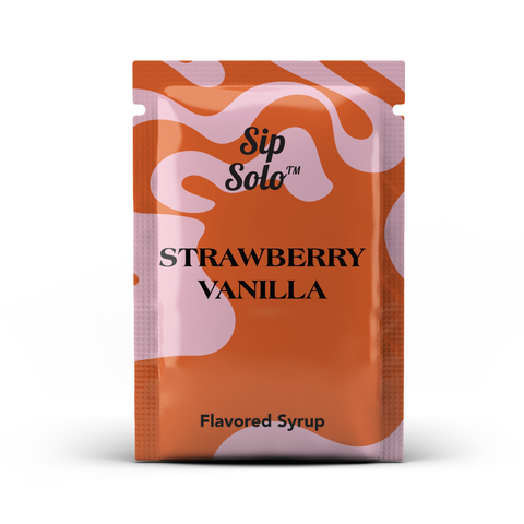 Sip Solo Strawberry Vanilla Single-Serve Flavored Syrup
