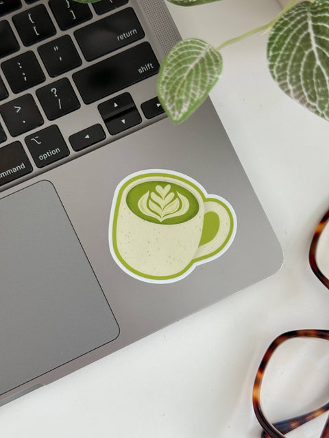 Cozy Matcha Latte - Vinyl Drink Sticker