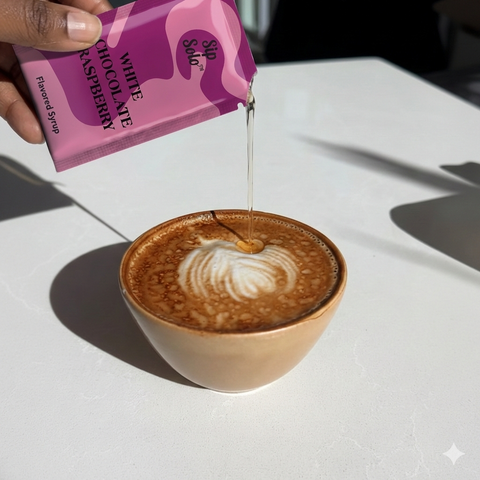 Sip Solo White Chocolate Raspberry Single-Serve Flavored Syrup