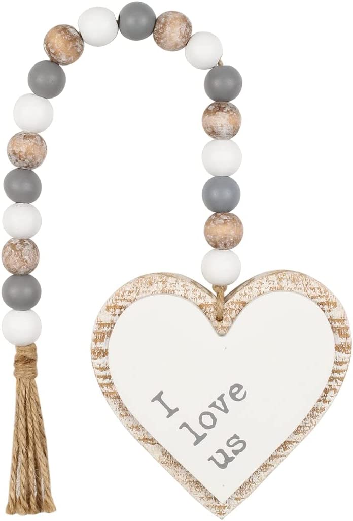 I Love Us Heart Beaded Decor