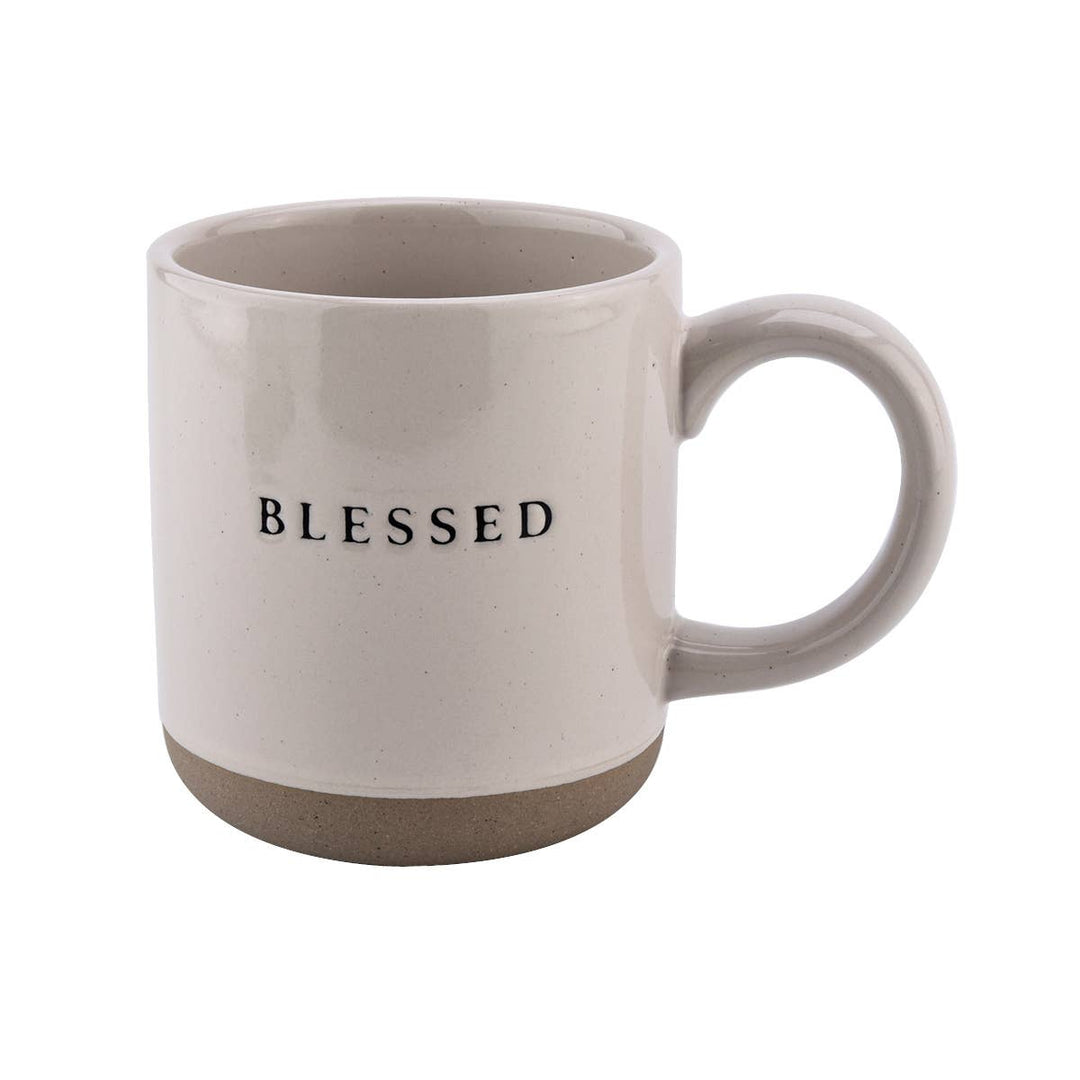 Sweet Water Decor - Blessed Stoneware Coffee Mug Mugs Sweet Water Decor 