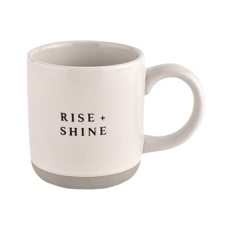 Sweet Water Decor - Rise + Shine Stoneware Coffee Mug Mugs Sweet Water Decor 