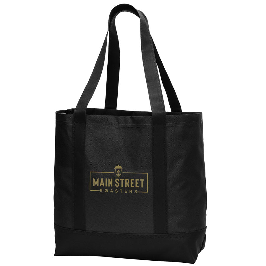 Black Main Street Roasters Market Tote Main Street Roasters