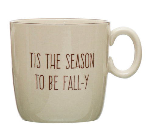 Fall Stoneware Collection Mug - Tis The Season to Be Fall-y - Main Street Roasters