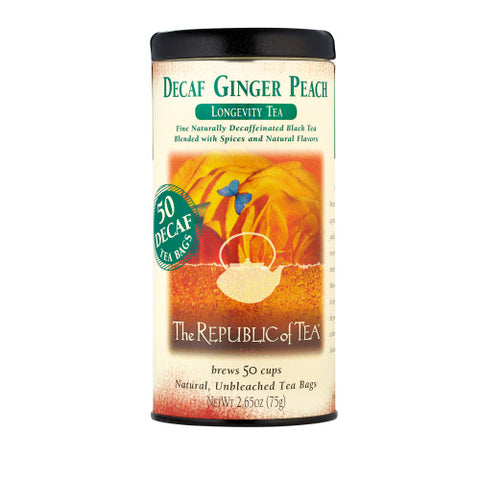 Decaf Ginger Peach Tea | Republic of Tea - Main Street Roasters