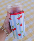 Pippi Post - Cherry Striped Drink Sleeve - Main Street Roasters®