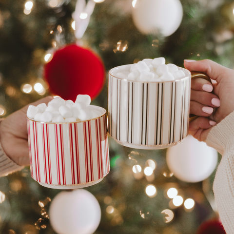 Sweet Water Decor - *NEW* Green Stripe Coffee Mug - Christmas Decor & Gifts - Main Street Roasters®