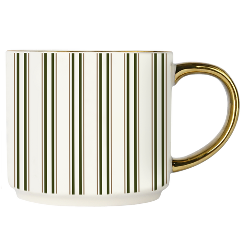 Sweet Water Decor - *NEW* Green Stripe Coffee Mug - Christmas Decor & Gifts - Main Street Roasters®