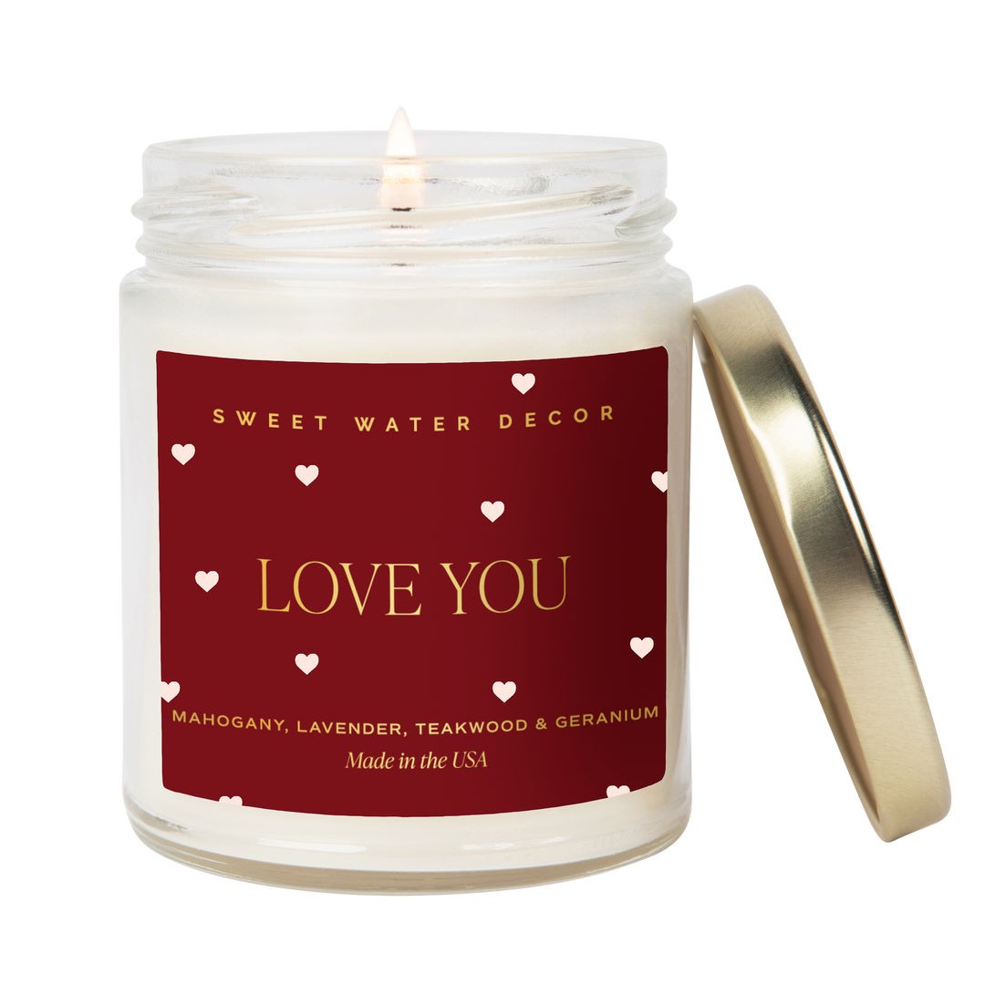 Love You Soy Candle (Gold Foil) | Sweet Water Decor - Main Street Roasters