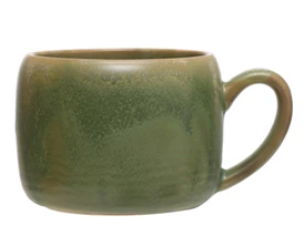 Earthy Stoneware Mug - Green