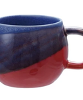 16 oz Stoneware Mug - Blue, Purple, & Red