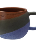 16 oz Stoneware Mug - Brown, Green, & Blue