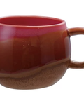 16 oz Stoneware Mug - Red & Brown