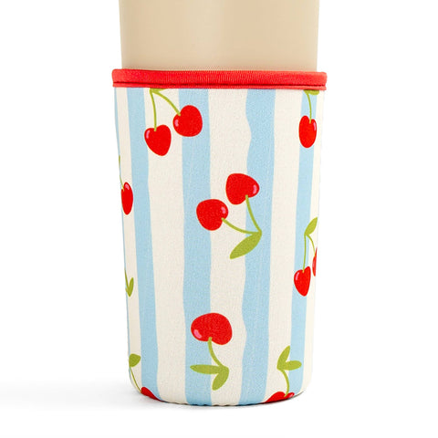 Pippi Post - Cherry Striped Drink Sleeve - Main Street Roasters®