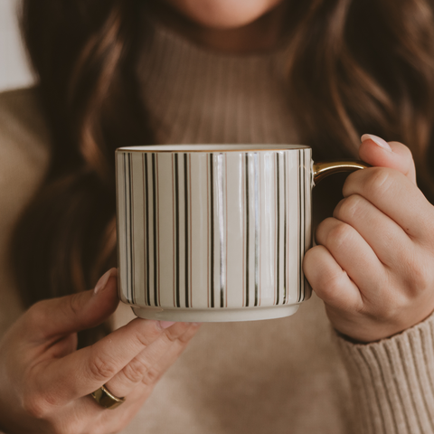 Sweet Water Decor - *NEW* Green Stripe Coffee Mug - Christmas Decor & Gifts - Main Street Roasters®