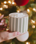 Sweet Water Decor - *NEW* Green Stripe Coffee Mug - Christmas Decor & Gifts - Main Street Roasters®