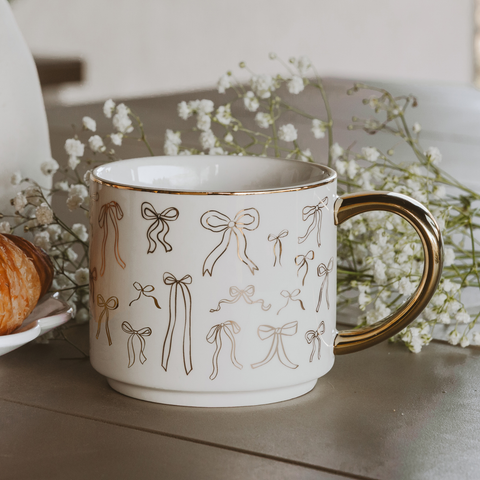 Gold Bows Coffee Mug - Main Street Roasters®