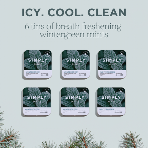 Simply Gum - Simply Mints - Wintergreen | Pack of Six - Main Street Roasters®