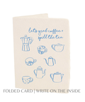Paper Baristas - Grab Coffee + Spill Tea | Tea Set Coffee Mugs Greeting Card - Main Street Roasters®