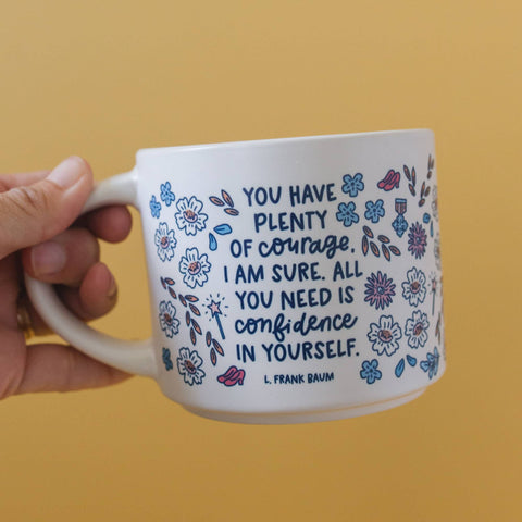 Pippi Post - Plenty of Courage Wizard of Oz Ceramic Mug - Main Street Roasters®