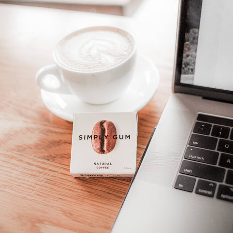 Simply Gum - Coffee Chewing Gum- Natural + Plastic-Free | 12 Pack - Main Street Roasters®