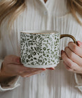 Green Floral Coffee Mug - Main Street Roasters®