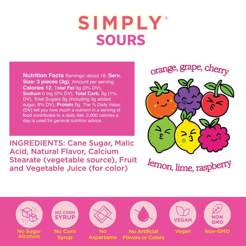 Simply Gum - Simply Sours - Fruit Punch 1.8oz | 6 Tins