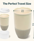 Nova Ceramics Travel Mugs - Mist Ceramic Mug – 12oz Reusable Travel Coffee Cup - Main Street Roasters®